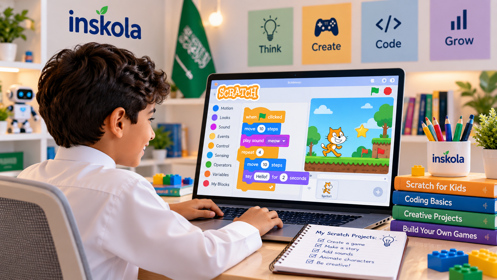 تعليم Scratch للأطفال: كيف يبدأ طفلك البرمجة بطريقة ممتعة؟